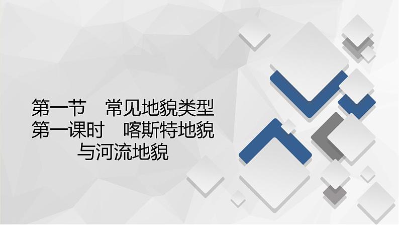 2020-2021学年高一新教材地理人教版必修第一册课件:第4章第1节 第1课时 喀斯特地貌与河流地貌 课件(70张)02