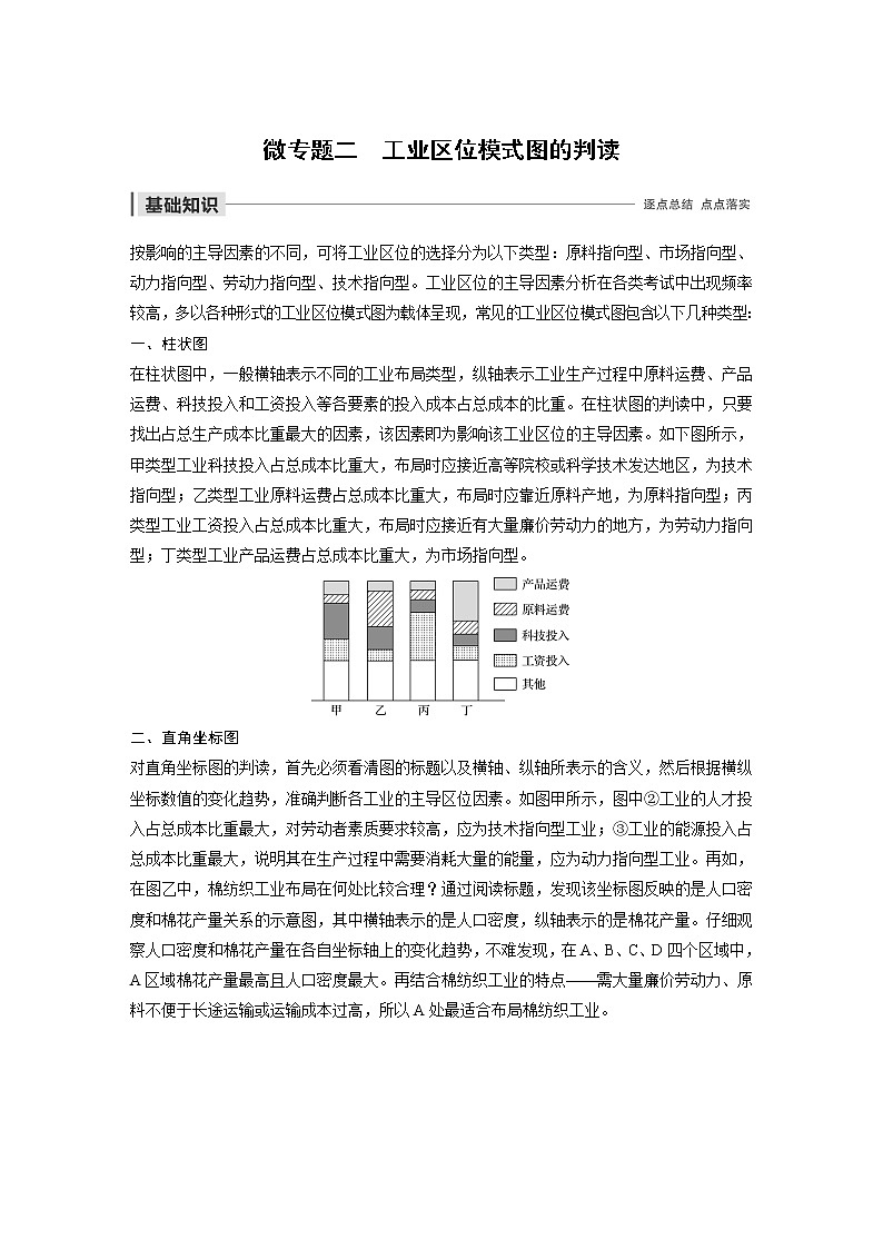 2019-2020学年新素养同步导学鲁教版高中地理必修二老课标版练习:第3单元产业活动与地理环境微专题二01