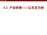 高中地理新人教版必修三：5.2产业转移--以东亚为例课件