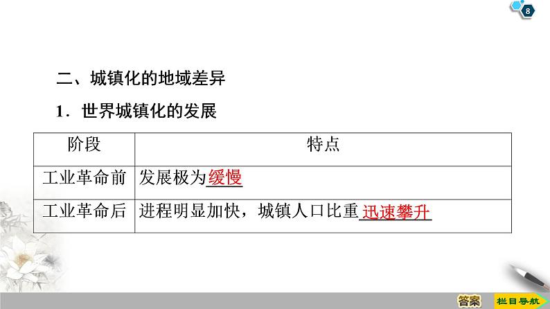 第2章 第3节《城镇化进程及其影响》PPT课件+学案+作业 湘教版高中地理必修二08