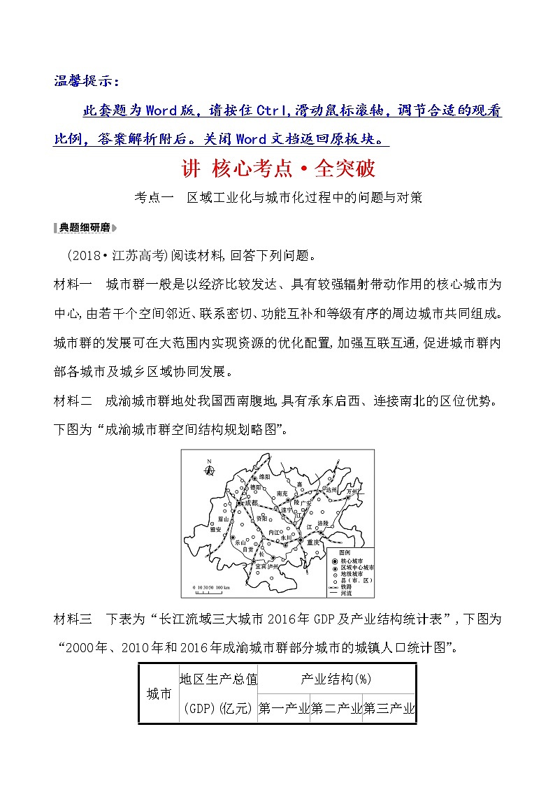 2021版高考地理核心讲练答一轮复习鲁教通用版(课件+核心考点+课时提升作业):第12单元区域综合开发与可持续发展 第3讲01