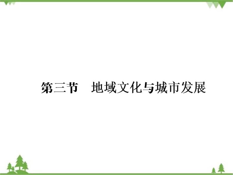 2021年春中图版高中地理必修2 第2章 第3节 地域文化与城市发展 PPt课件+试卷01