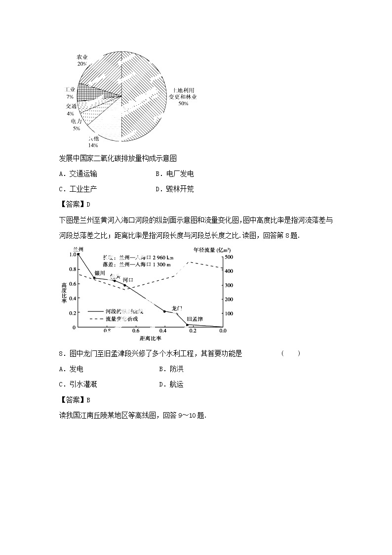 高中地理必修三同步练习：3.2《流域的综合开发──以美国田纳西河流域为例》5 Word版含答案03