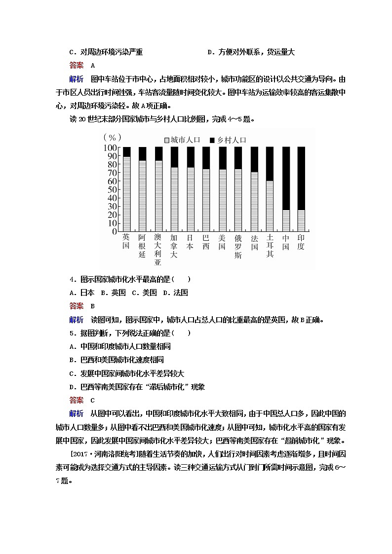 2018年高考地理全国用二轮复习练习:第一篇 专题与热点 专题二 人文地理事象及其发展 1-2-2 Word版含答案第2页