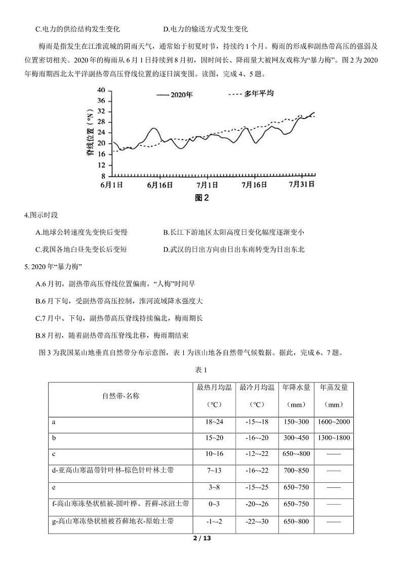 2021年北京市海淀区高三地理一模试卷含答案02