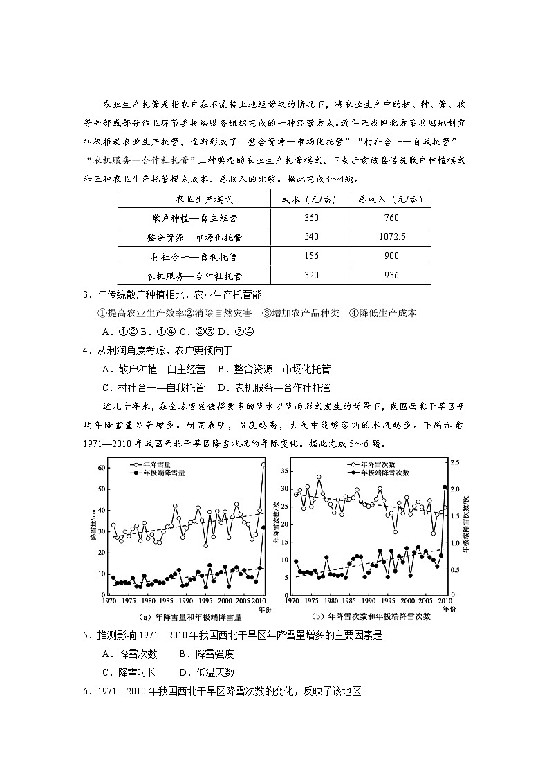 2021湖北省高考冲刺压轴卷:地理+答案解析02