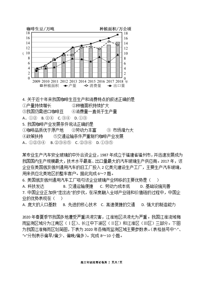 2021年辽宁省实验中学高三地理上学期期末考试试卷 (word版含答案)02