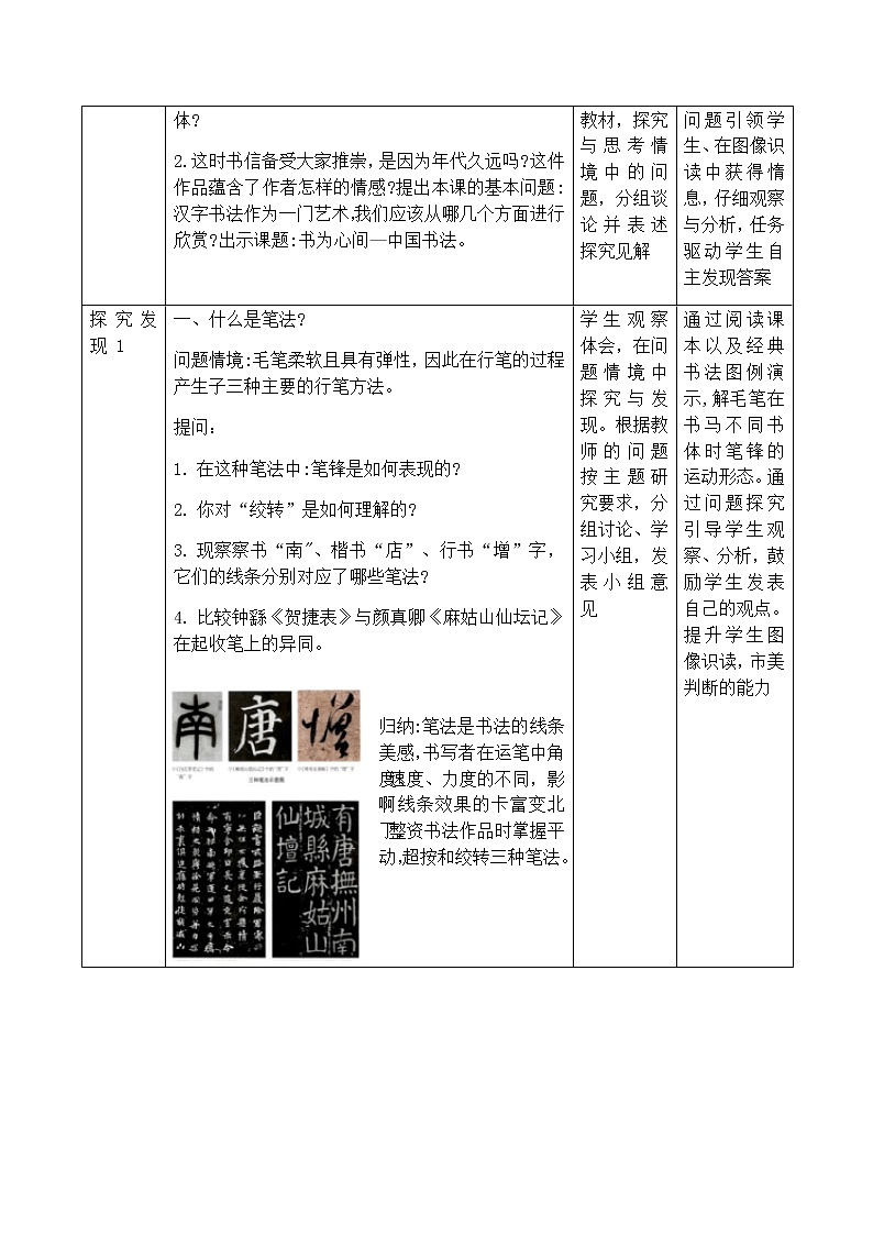 新人教版美术鉴赏 第5课 书为心画———中国书法 教案第2页
