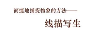 人教版绘画第五课 简捷地捕捉物象的方法——线描写生教课ppt课件