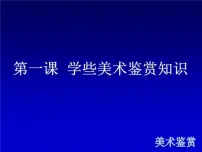 高中美术人教版美术鉴赏第一课 学些美术鉴赏知识教课ppt课件