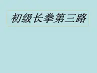 高中体育与健康 人教版 初级长拳第三路说课课件