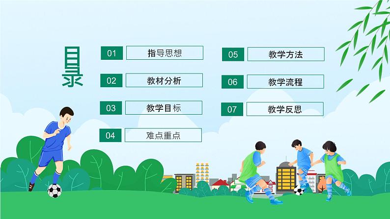 高中足球说课比赛动态PPT02