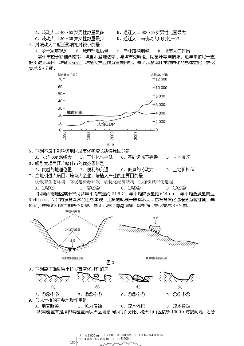 安徽省黄山市2020届高三毕业班第一次质量检测(一模)文科综合试题02