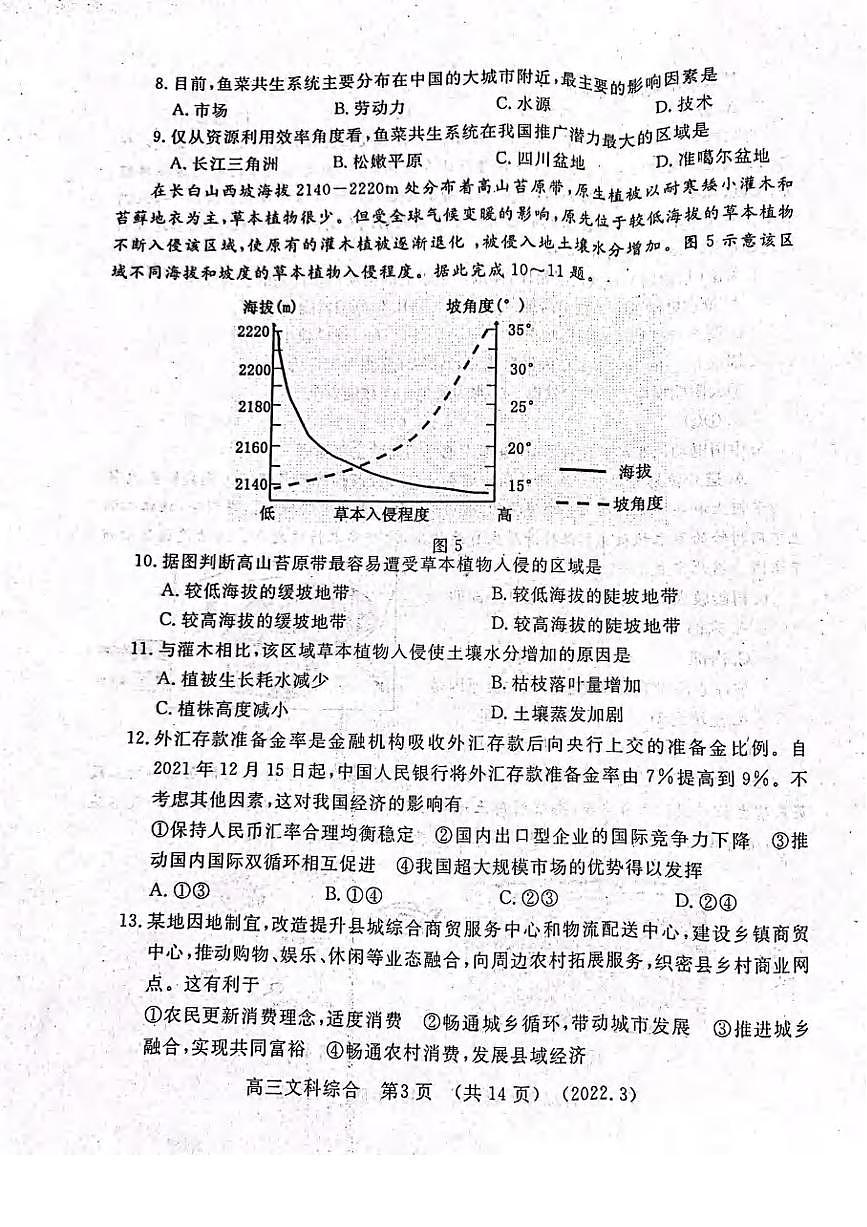 河南省洛陽市2021-2022學(xué)年高三第二次統(tǒng)一考試（二模）文科綜合試題含答案第3頁