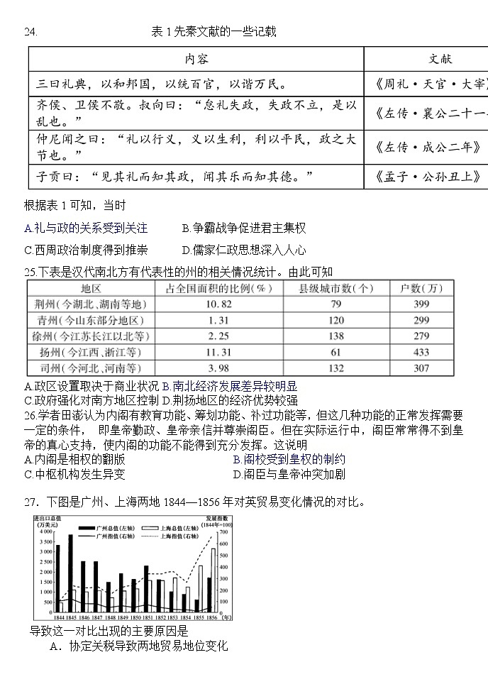 历史试题和答案第1页