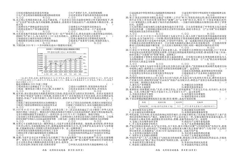 2021“超级全能生”高三全国卷地区1月联考试题(丙卷)文科综合PDF版含解析02