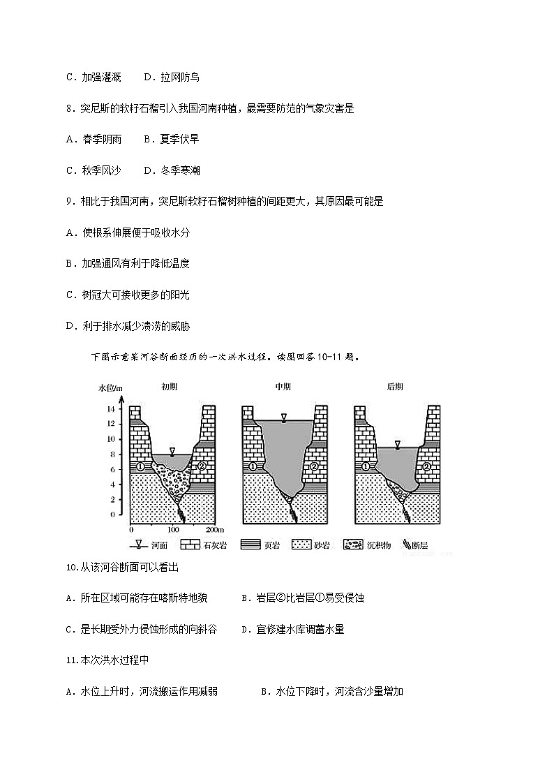 2020省大庆实验中学高三综合训练(四)文科综合试题含答案第3页