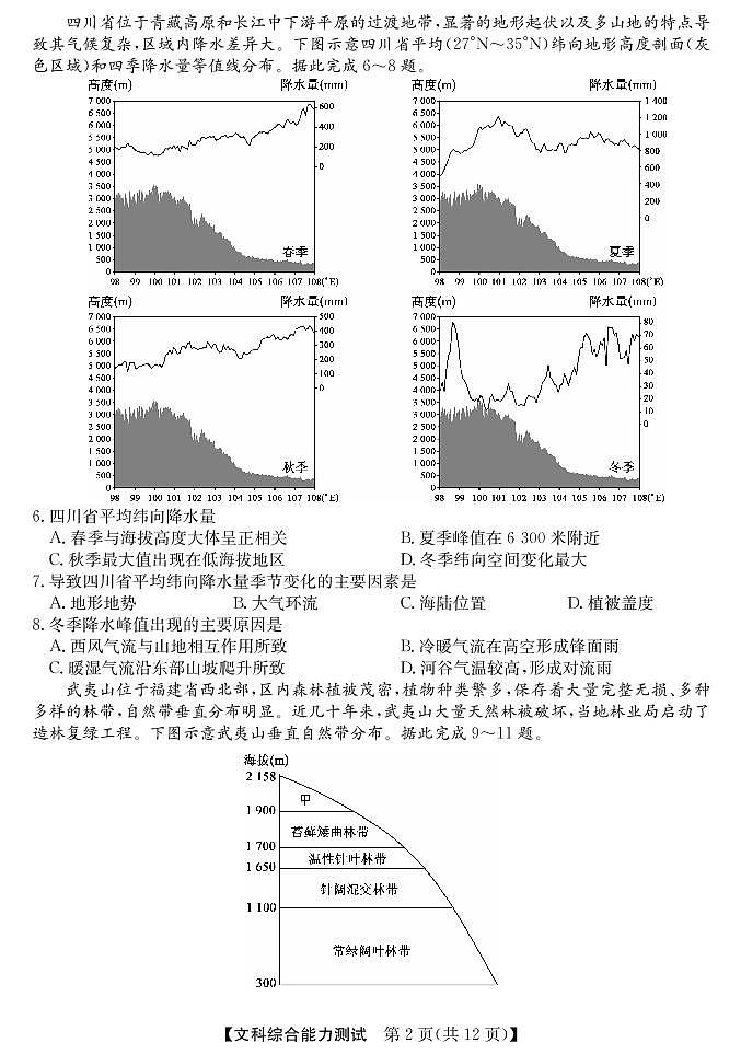 2020安徽省江南十校高三下学期综合素质检测(4月)文科综合扫描版含答案02