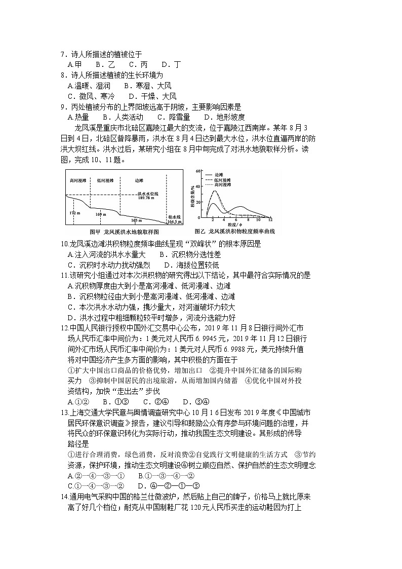 2020黄冈高三模拟测试卷(二)文科综合试题含解析第2页