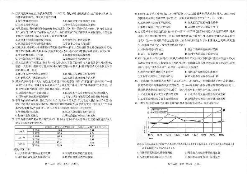 2023泸州高三下学期3月第二次教学质量诊断性考试文综PDF版含答案03