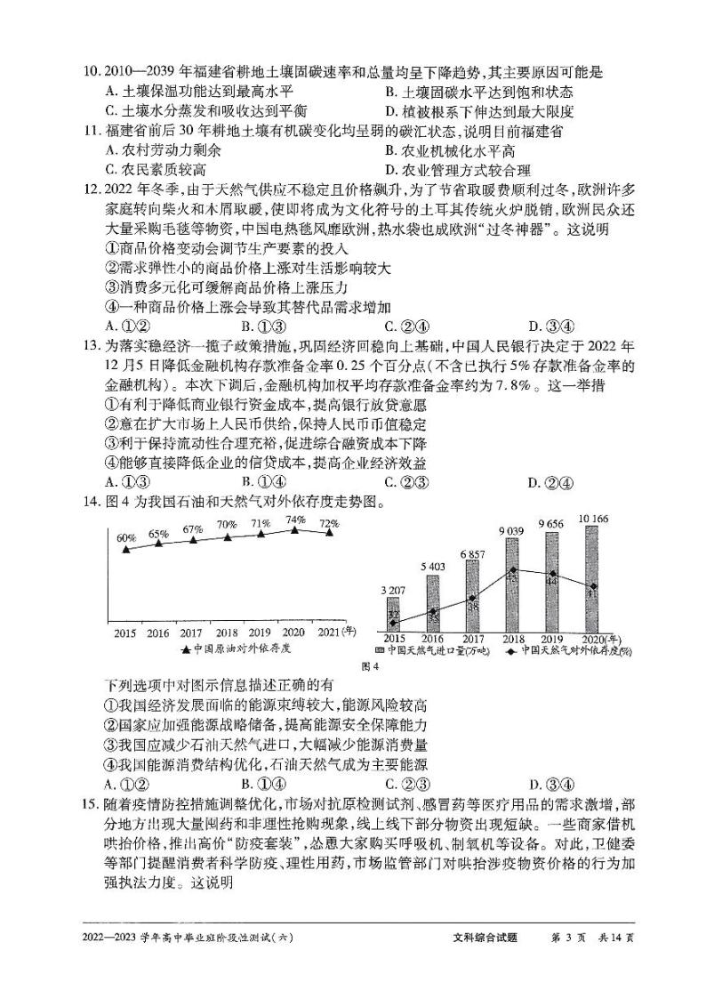 河南省天一大联考2022-2023学年高三下学期阶段性测试（六）文综试题03