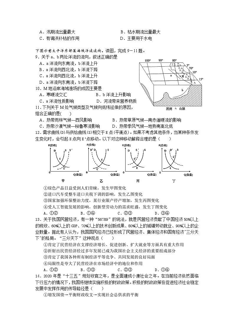 贵州省开阳县第一中学2021-2022学年高三上学期第二次阶段性考试文综试卷【试卷+答案】02