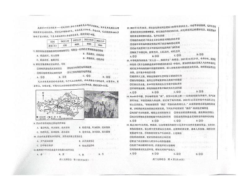 河南省济洛平许2023-2024学年高三第三次质量检测文综试题02