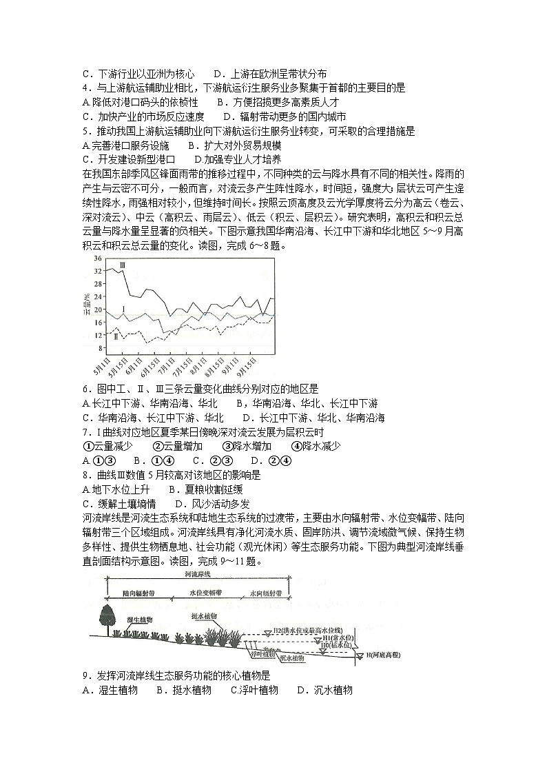 2024河南省名校联考高三下学期4月月考试题文综含解析第2页
