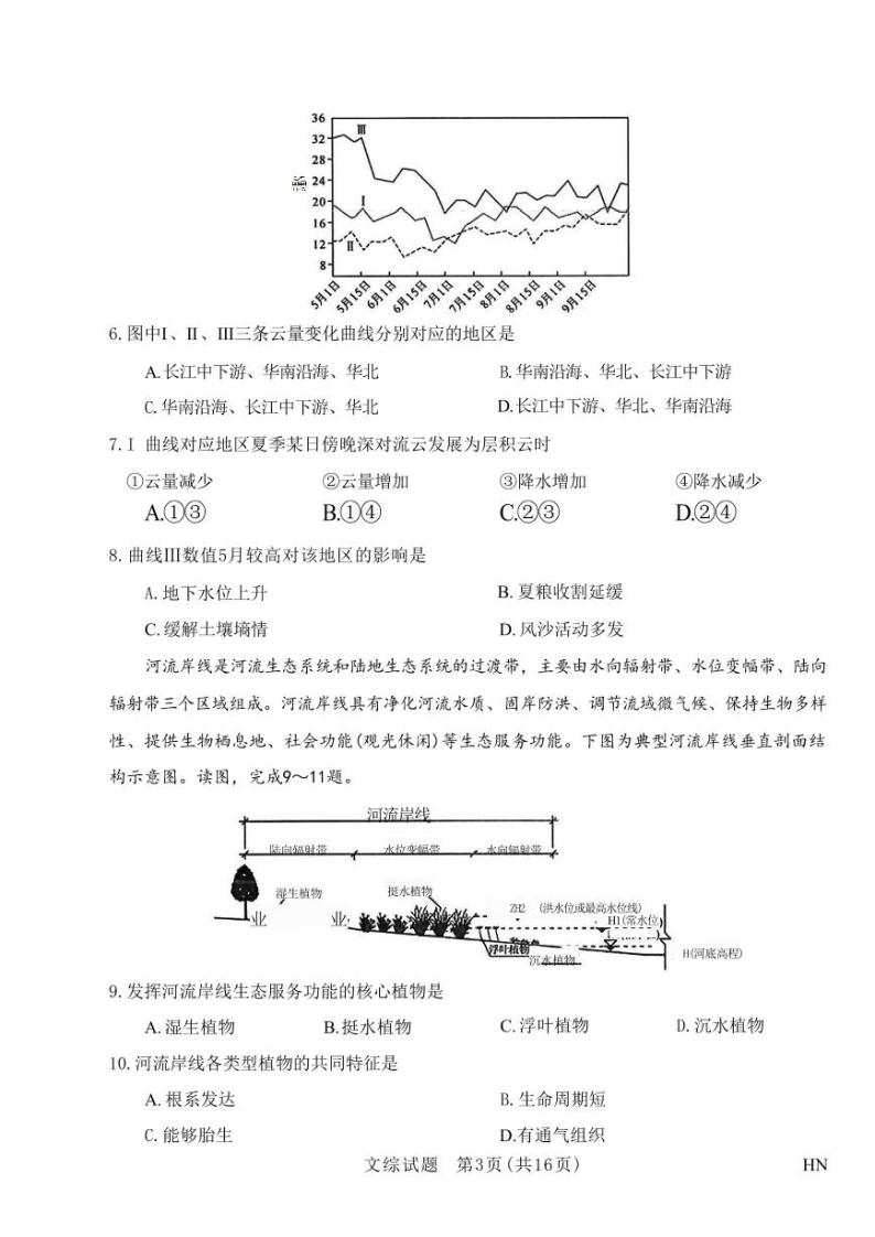 金科大联考·新未来2024届高三下学期4月联考文综试卷（PDF版含解析）03