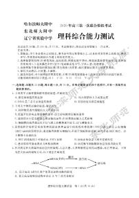 2020年东北三省三校高三第一次联合模拟考试 理科综合（PDF版）练习题