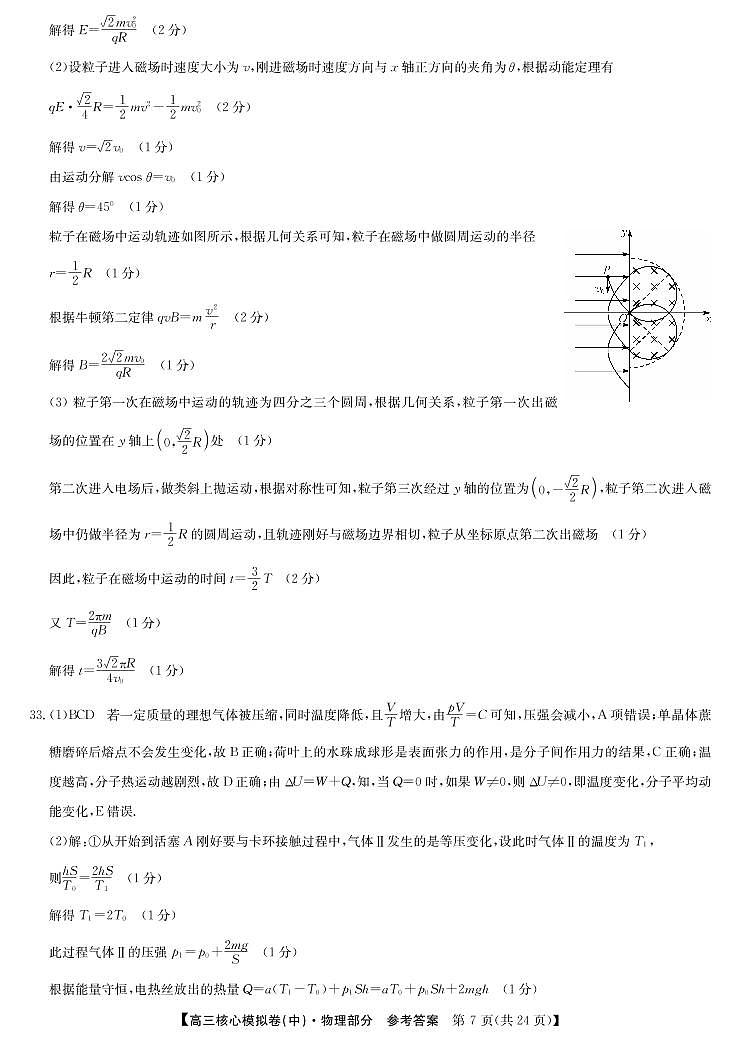 22届核心模拟卷(中)物理答案第3页