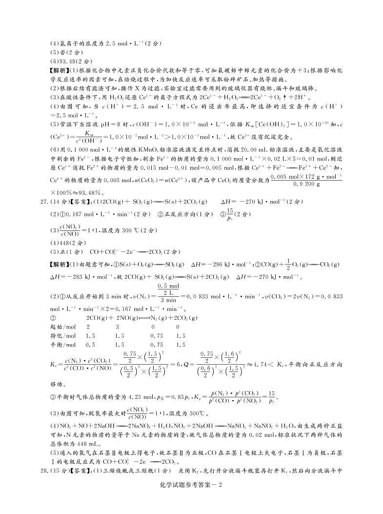 2022届河南省实验中学等湘豫名校联考高三下学期3月联考 理科综合试题(PDF版)02