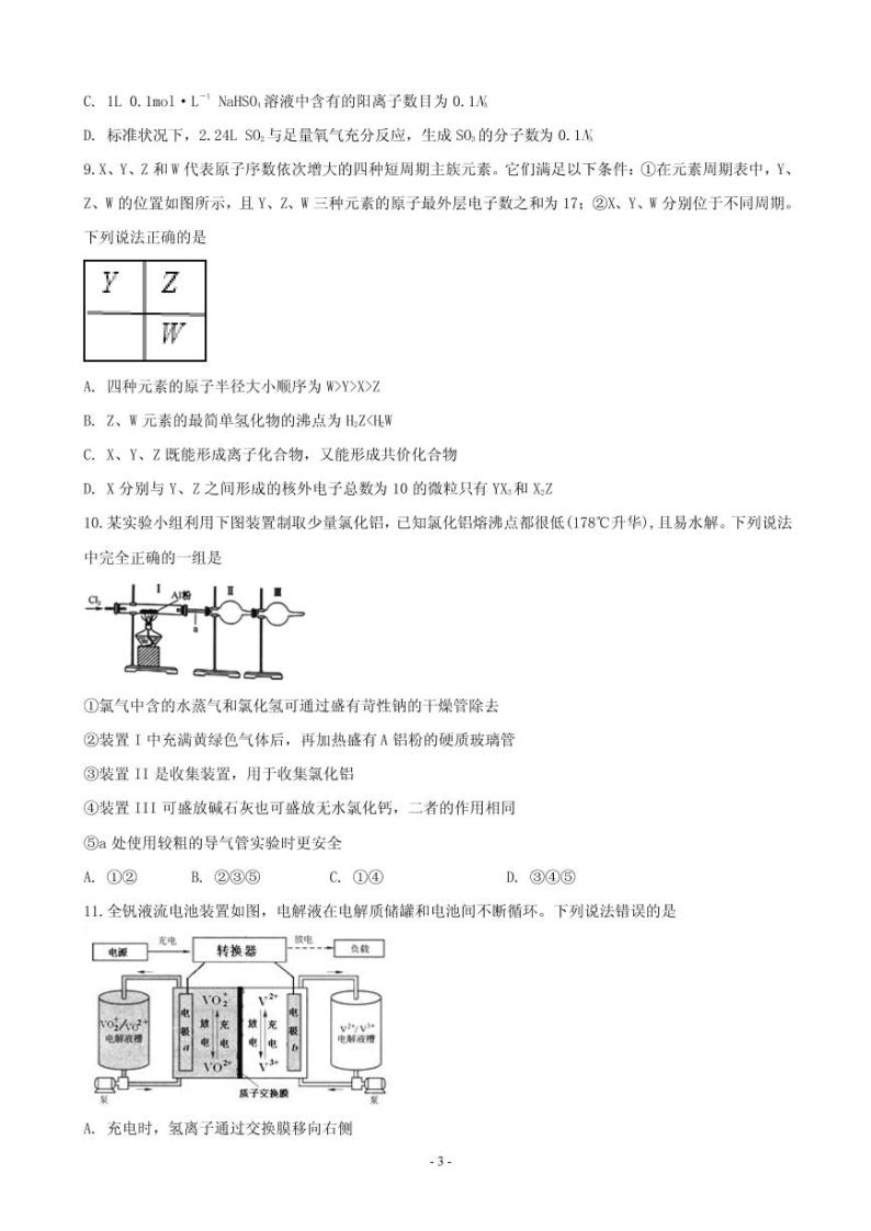 2019届安徽省定远县育才学校高三（文化班）下学期第二次模拟考试理科综合试题（PDF版）03