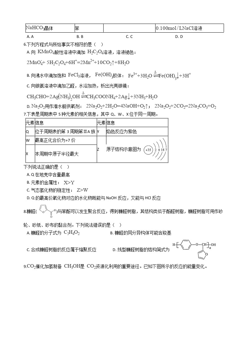 北京市海淀区2021年高考化学二模试卷及答案02