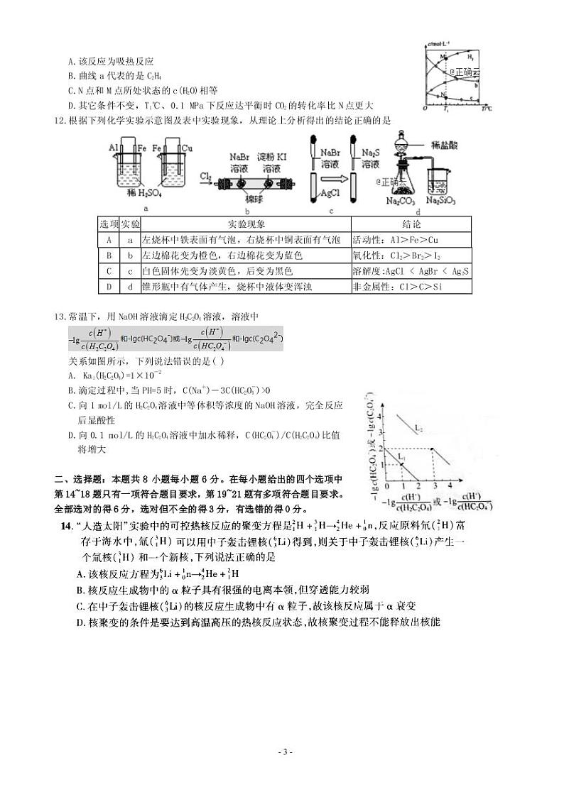 2019届江西省红色七校高三第二次联考理科综合试卷(PDF版)第3页