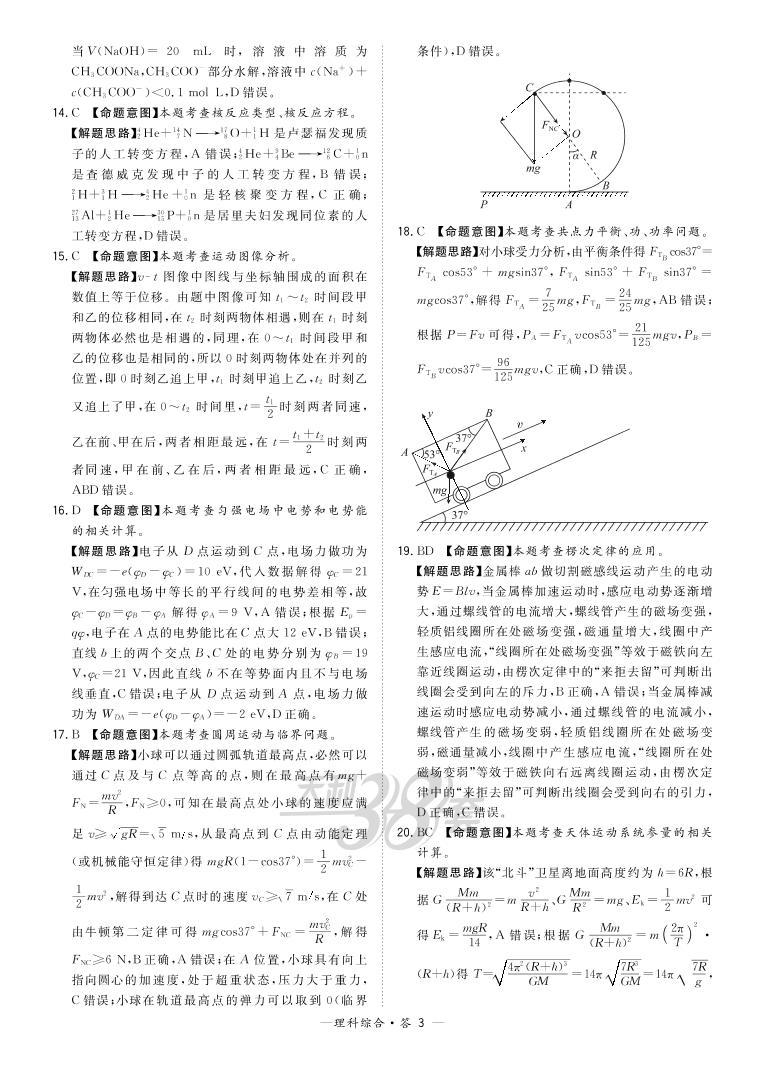 2021“超级全能生”高三全国卷地区5月联考试题（丙卷）（B）理科综合PDF版含解析03