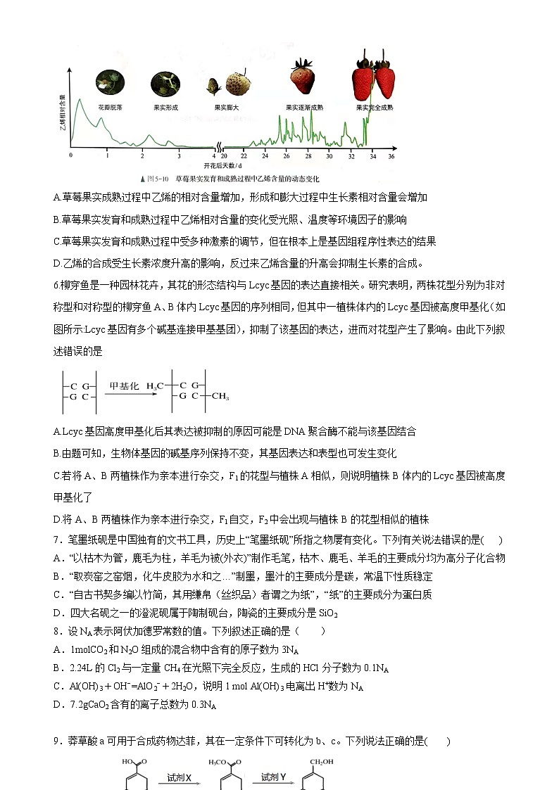 黑龙江省实验中学三模理科综合试题第2页