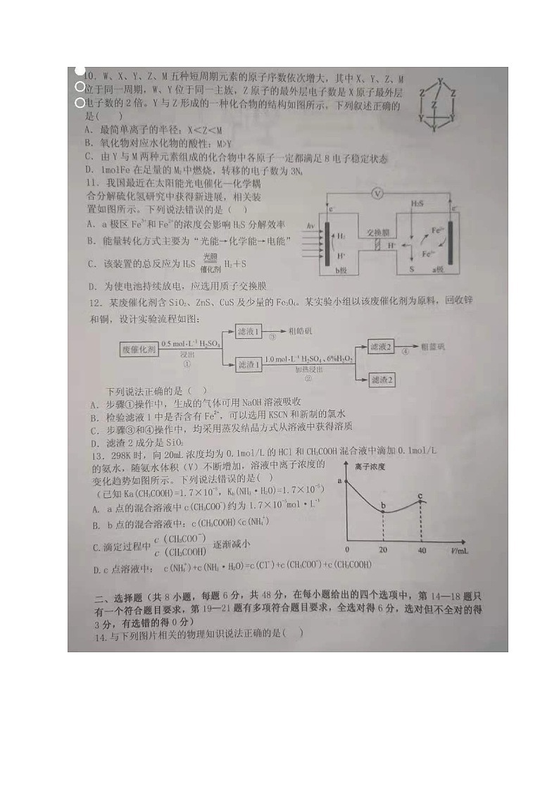 2021宜春高三4月模拟考试理科综合试题扫描版含答案03