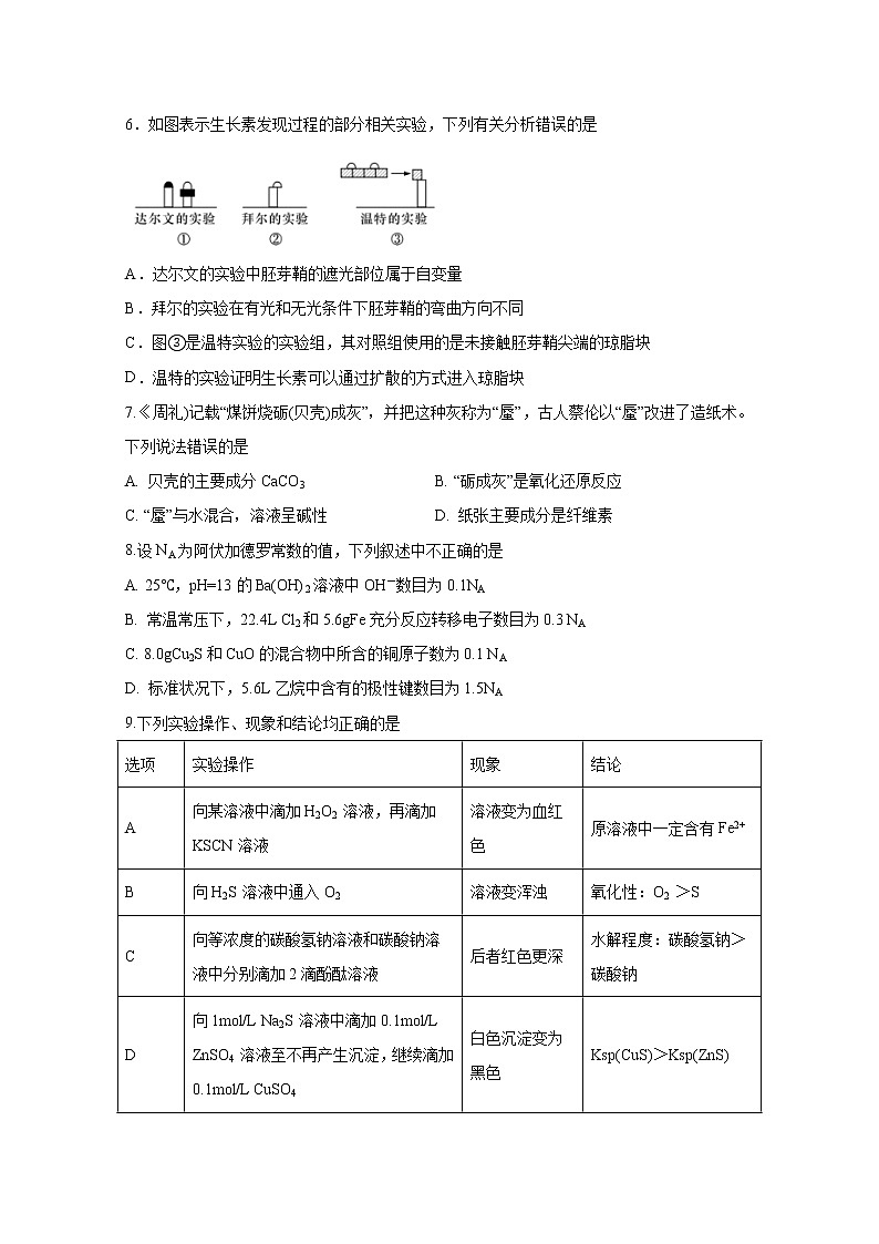 2020宜宾叙州区一中校高三下学期第二次高考适应性考试理科综合试题含答案第2页