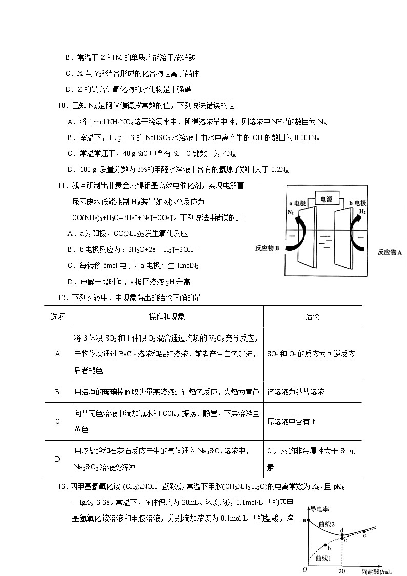 2020四川省射洪中学高三下学期第二次高考适应性考试理科综合试题含答案第3页
