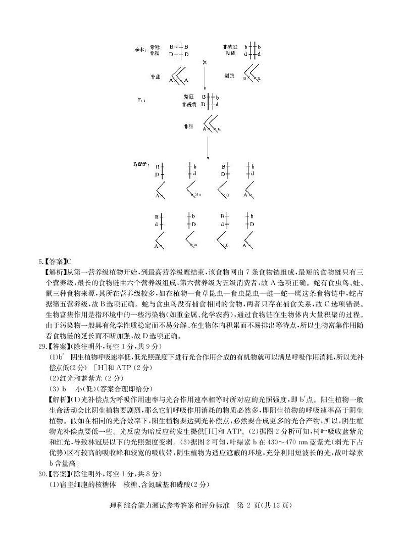 2020华大新高考联盟名校5月份高考预测考试理综PDF版含答案02