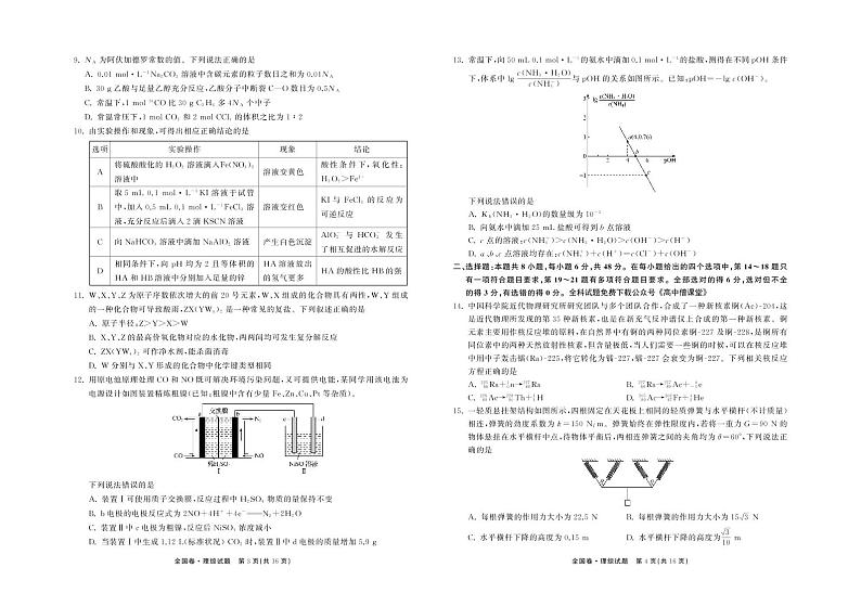 2023衡中同卷高三下学期2月大联考试题(全国卷)理综PDF版含解析02