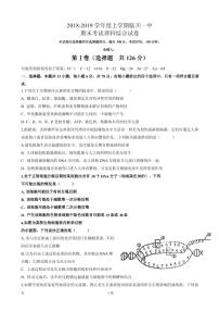 2019届江西省临川第一中学高三上学期期末考试理科综合试题（PDF版）