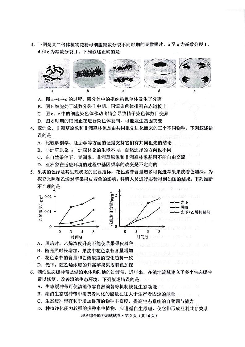 2023届云南省(二模)高三第二次省统考理科综合试卷(PDF版)02