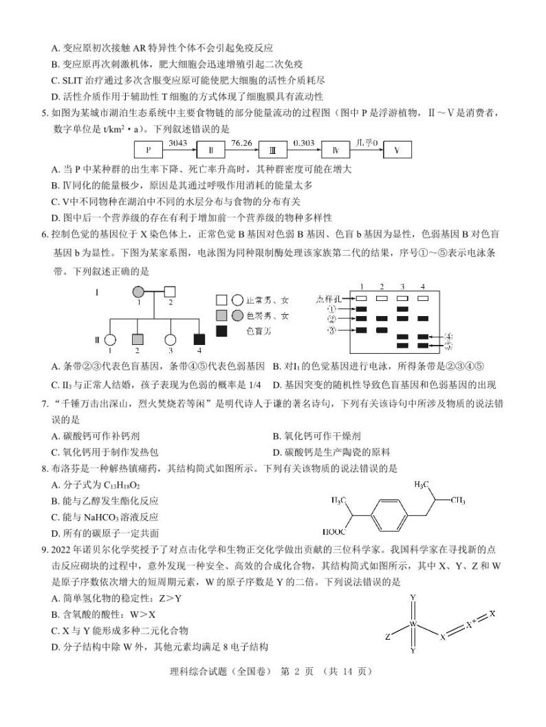 【全国卷】名校教研联盟2023届高三联考（三）理综02