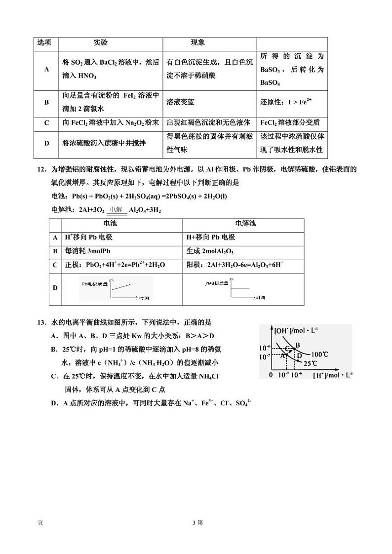 2019届宁夏银川一中高三第四次模拟考试题理科综合试题(PDF版)03