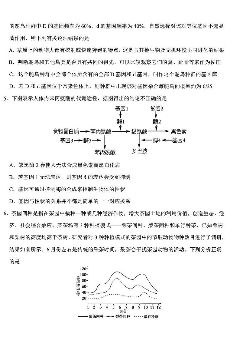 2023届黑龙江省哈尔滨市第九中学高三第五次高考模拟考试+理科综合试卷第2页