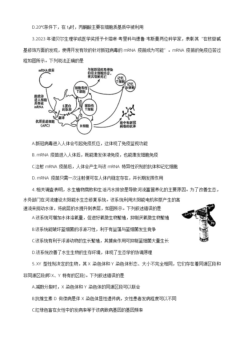 河南省济洛平许2023-2024学年高三下学期3月第三次质量检测理综试卷(Word版附答案)第2页