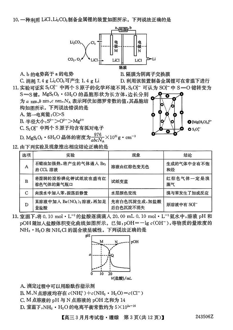 理科综合第3页