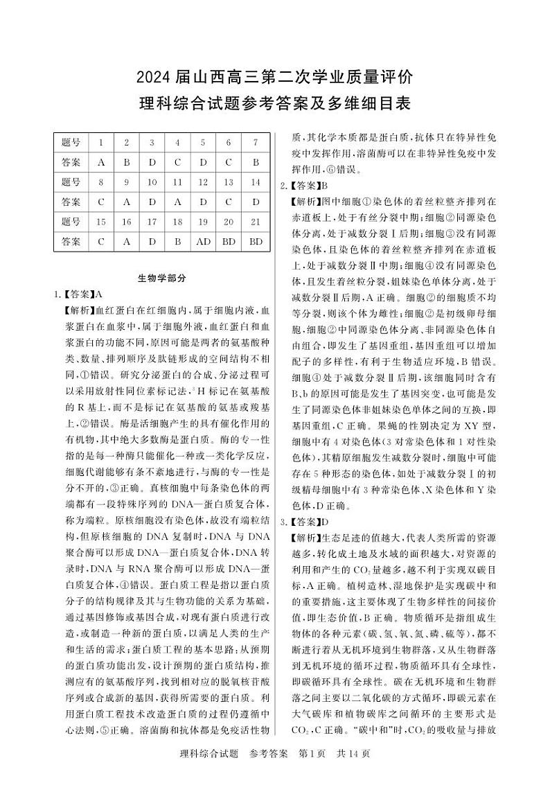 理综答案第1页